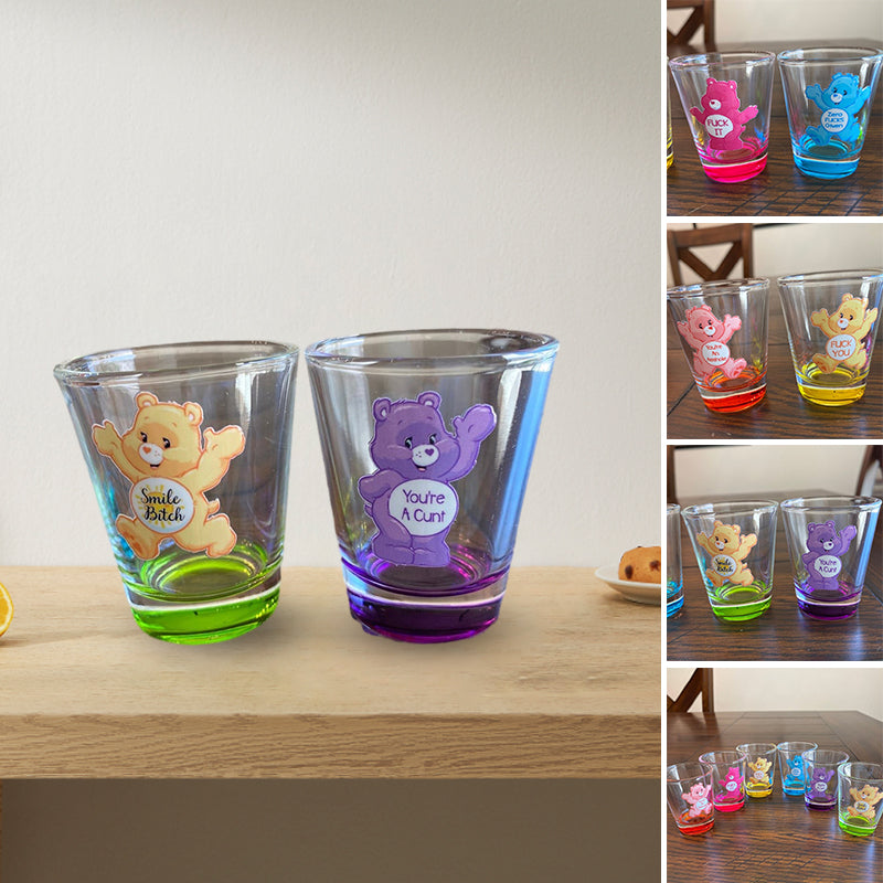 Swear Bears Shot Glasses Set, 6 Pieces | Bowlift