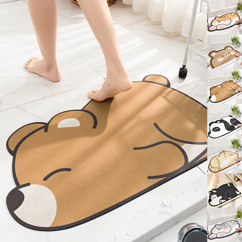 Cartoon Super Absorbent Anti-slip Floor Mat for Bathroom | Bowlift