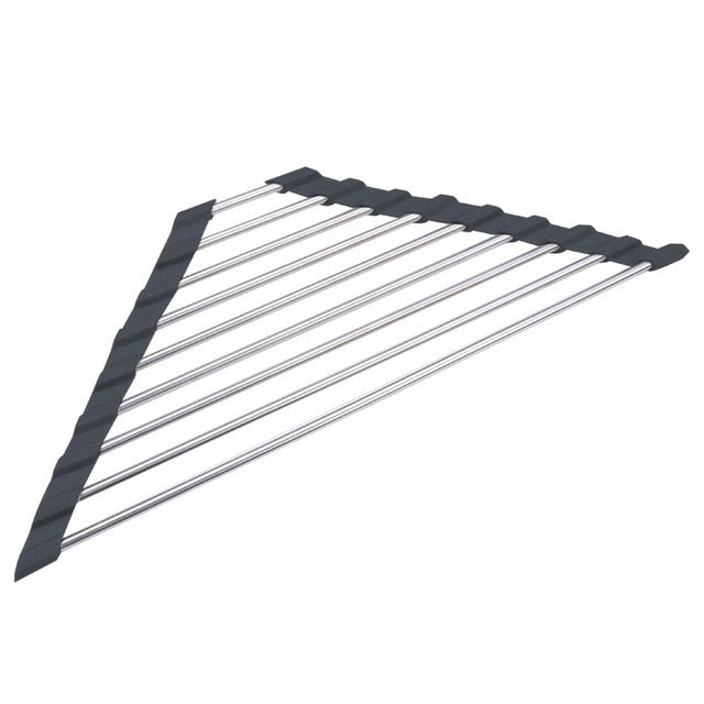 Foldable Roll Up Dish Drying Rack for Kitchen Sink Stainless Drainer | Bowlift