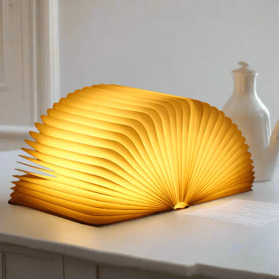 BowLift | Folding Book Lamp with Warm LED Lighting - StoryGlow