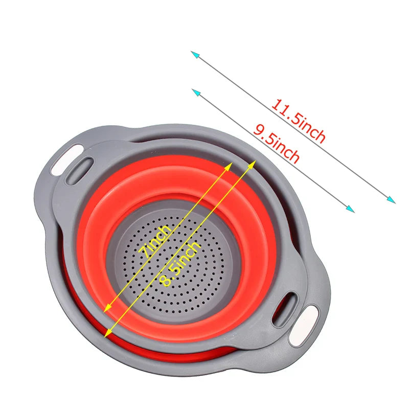 Folding Silicone Vegetable Strainer Collapsible Silicone Colander | Bowlift