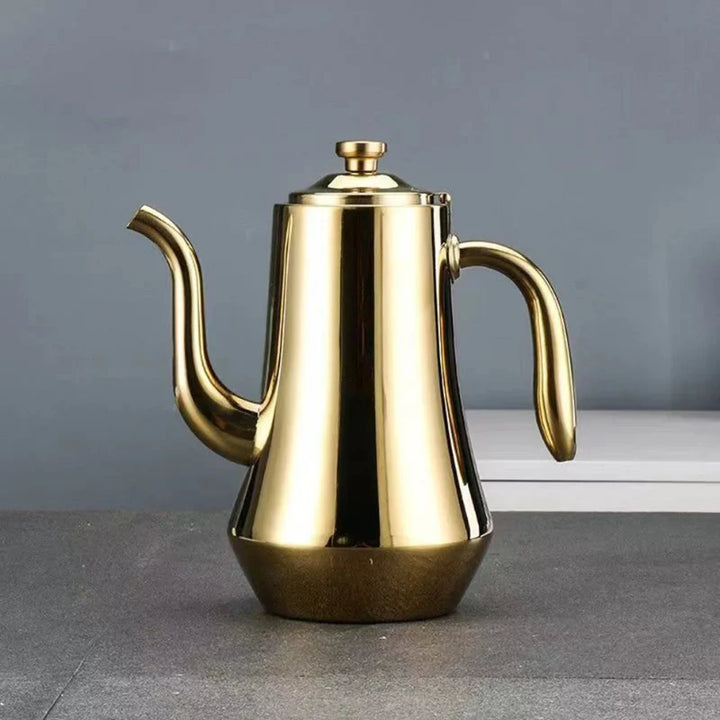 Food-Grade Stainless Steel Tea Kettle Long Mouth Teapot with Strainer | Bowlift