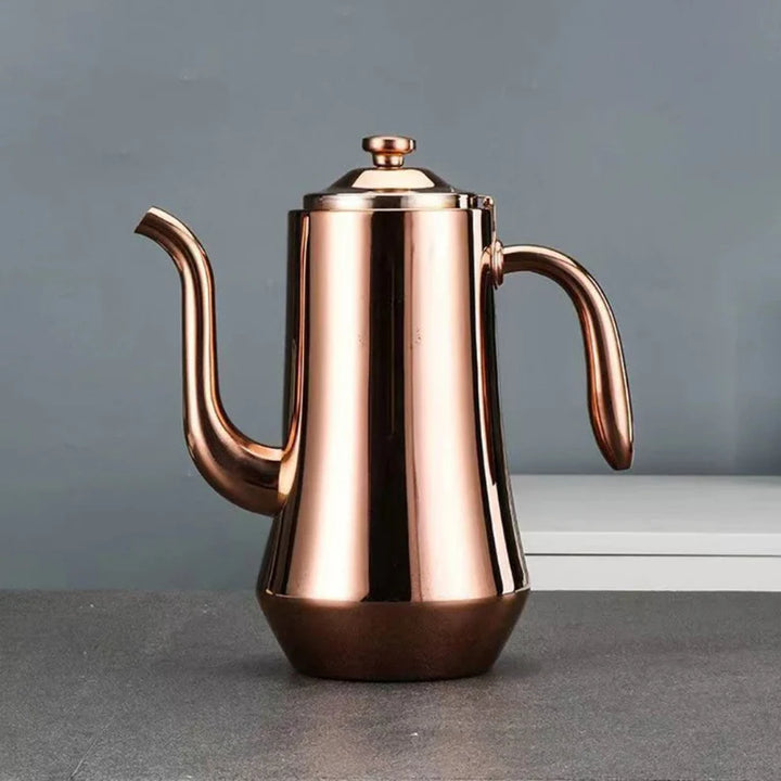 Food-Grade Stainless Steel Tea Kettle Long Mouth Teapot with Strainer | Bowlift