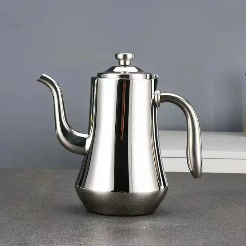 Food-Grade Stainless Steel Tea Kettle Long Mouth Teapot with Strainer | Bowlift