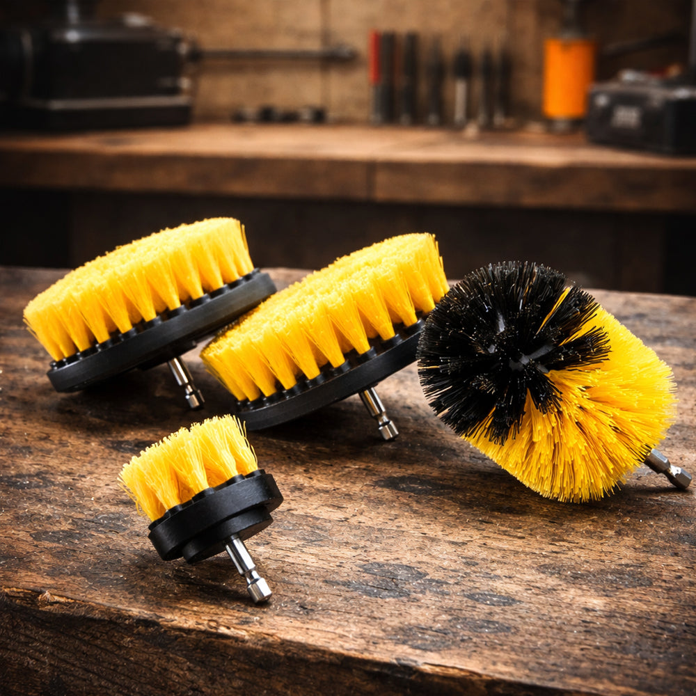 4-in-1 Brush Set for Drill – effective cleaning without effort | Bowlift