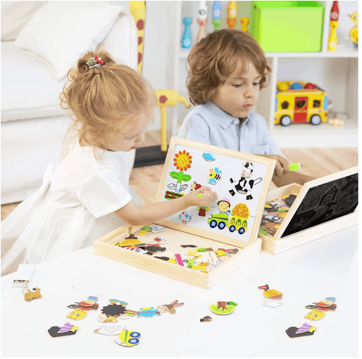 BowLift | MagniDraw Duo – Magnetic board & chalkboard – Creative learning game for children
