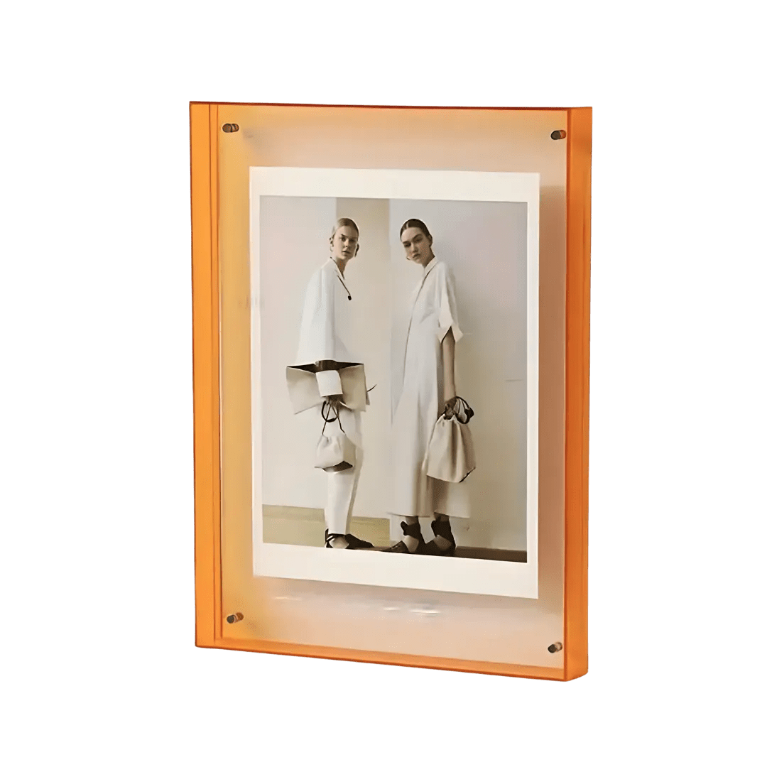 BowLift | Acrylic Photo Frame | Neon Minimalist Desk Display