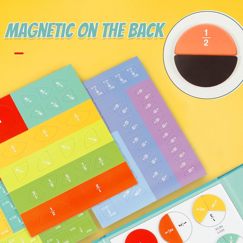 BowLift | FracLuxe Magnetic Fraction Disc Set | Hands-on math learning tool for fractions and decimals
