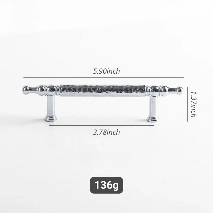 French Handmade Hammer Pattern Cabinet Drawer Door Handle | Bowlift