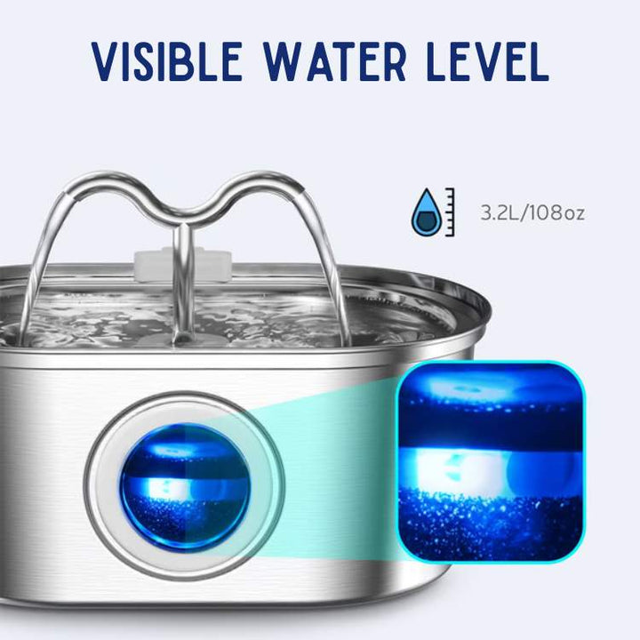Cats Water Fountain made of Stainless Steel – Quiet, Hygienic and BPA-free – 2L Capacity | Bowlift
