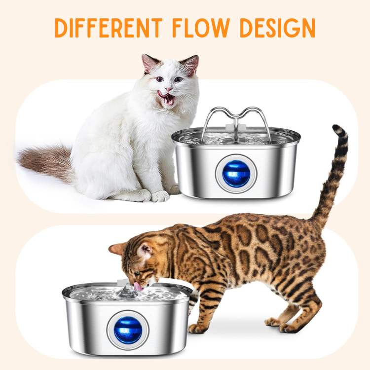 Cats Water Fountain made of Stainless Steel – Quiet, Hygienic and BPA-free – 2L Capacity | Bowlift