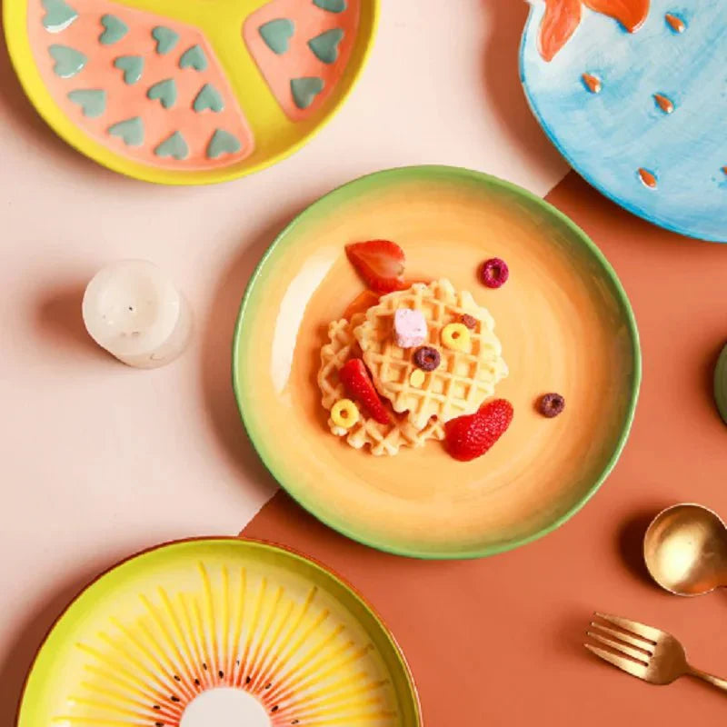 BowLift | Vegetable Shapes Ceramic Salad Plate