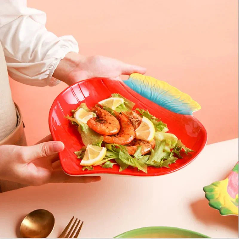 BowLift | Vegetable Shapes Ceramic Salad Plate