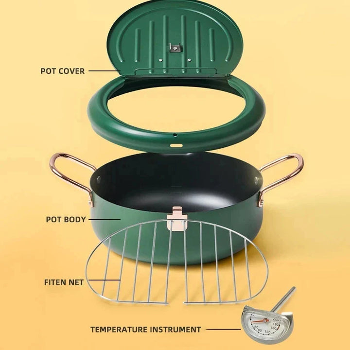 Frying Pot Stainless Steel Induction Temperature Control Mini Fryer Pan | Bowlift