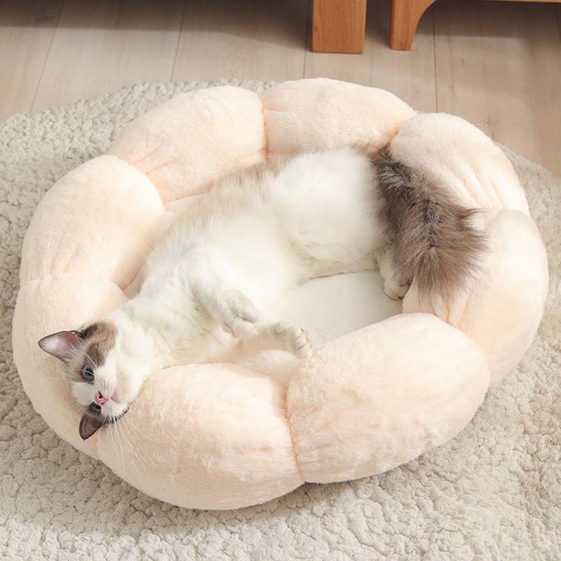 BowLift | Deep Sleep Flower Shape Cat Bed