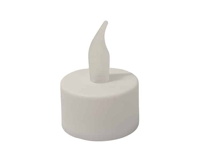 LED tealight 12 pcs. in white with flame (including batteries) | Bowlift