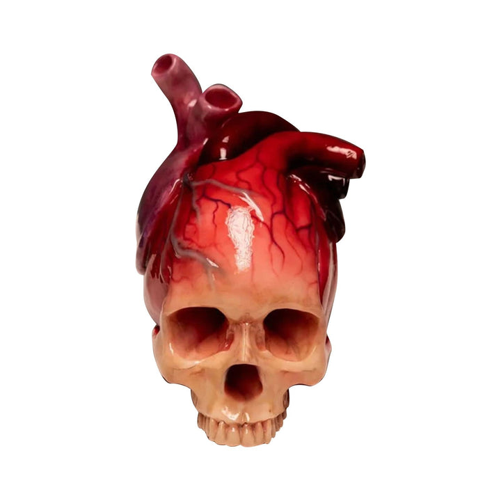 BowLift | SpookyHeart Realistic Halloween Heart-Shaped Skull Sculpture