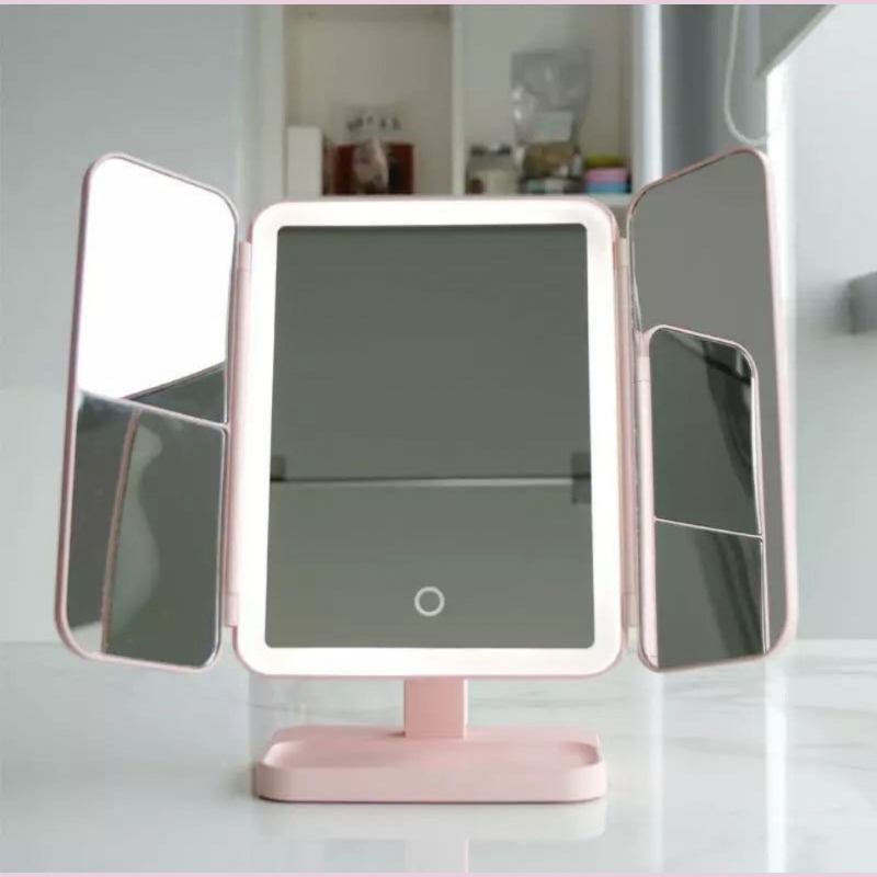 BowLift | LED Makeup Mirror with 3 Light Colors & 360° Flexibility for Perfect Makeup