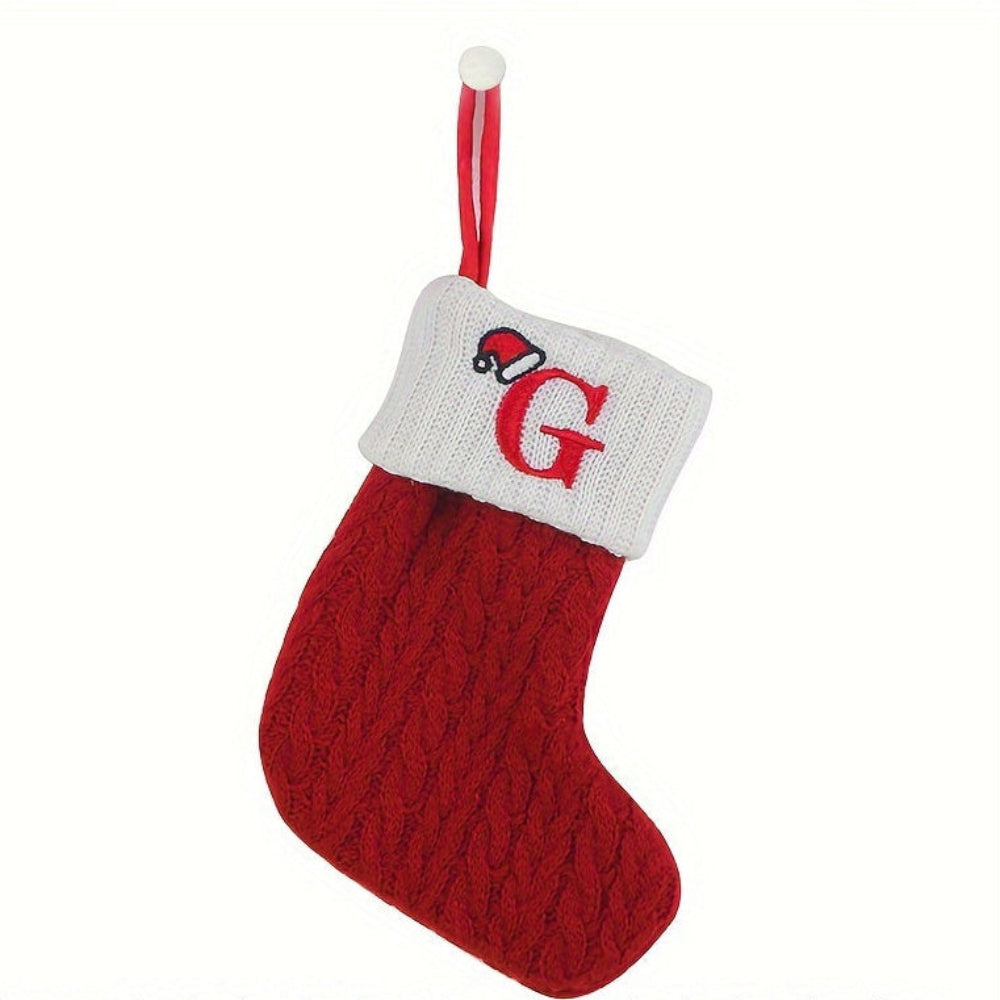 BowLift | Christmas Stocking Knit Monogram Alphabet Decorative Holiday Sock