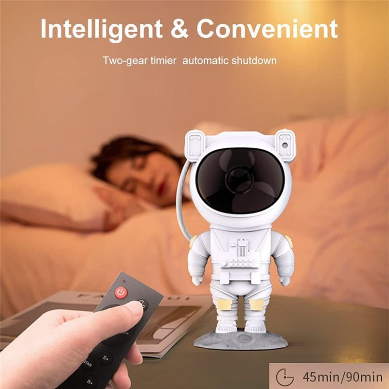 BowLift | Galaxy Star Projector Night Light - Astronaut Theme Room Decor, Starry Sky Lamp for Bedroom Decoration and Unique Gift Idea