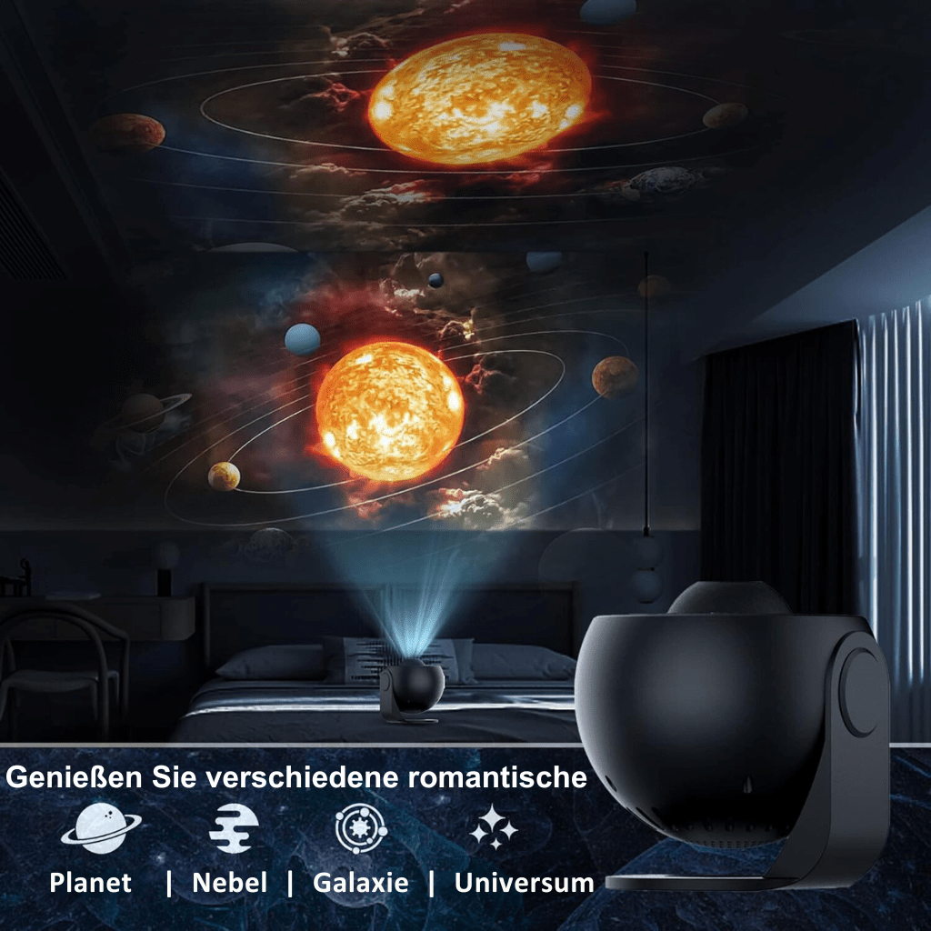 BowLift | CELESTICAST – HD Star Projector with 13 Galaxy Discs & Timer Function