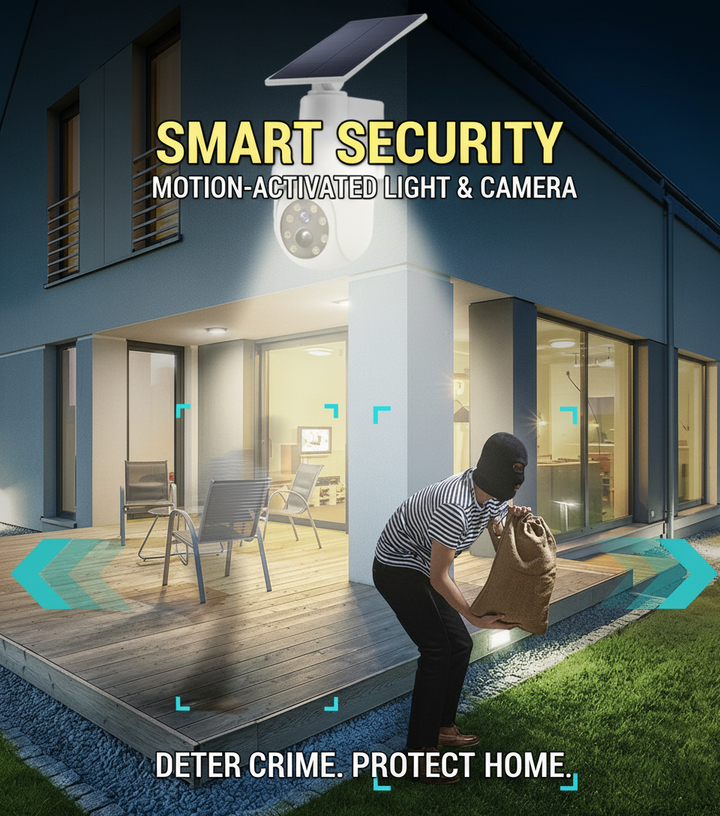 Solar Powered Motion Sensor Smart Rainproof Dummy Camera | Bowlift