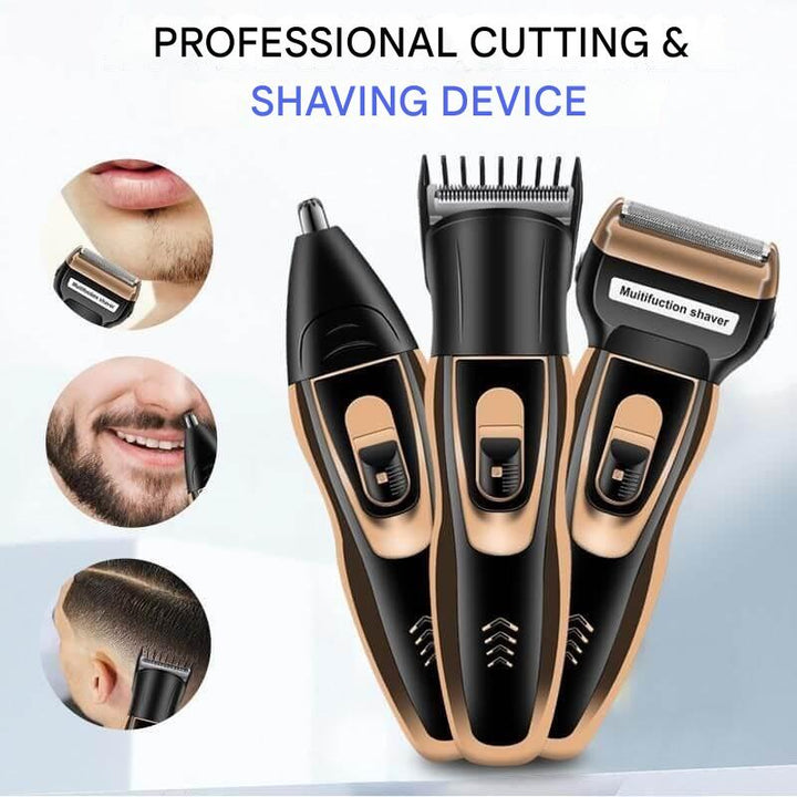 BowLift | ProCare 3-in-1 Trimmer – Wireless Beard Trimmer, Nose Hair Trimmer and Shaver