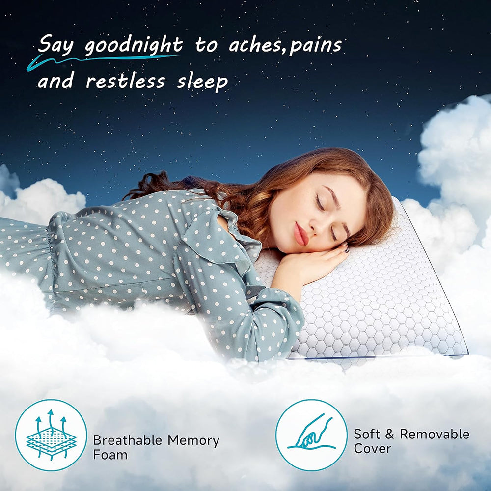 GeliPillex Cooling Gel Memory Foam Pillow | Bowlift