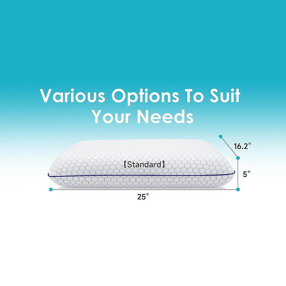 GeliPillex Cooling Gel Memory Foam Pillow | Bowlift