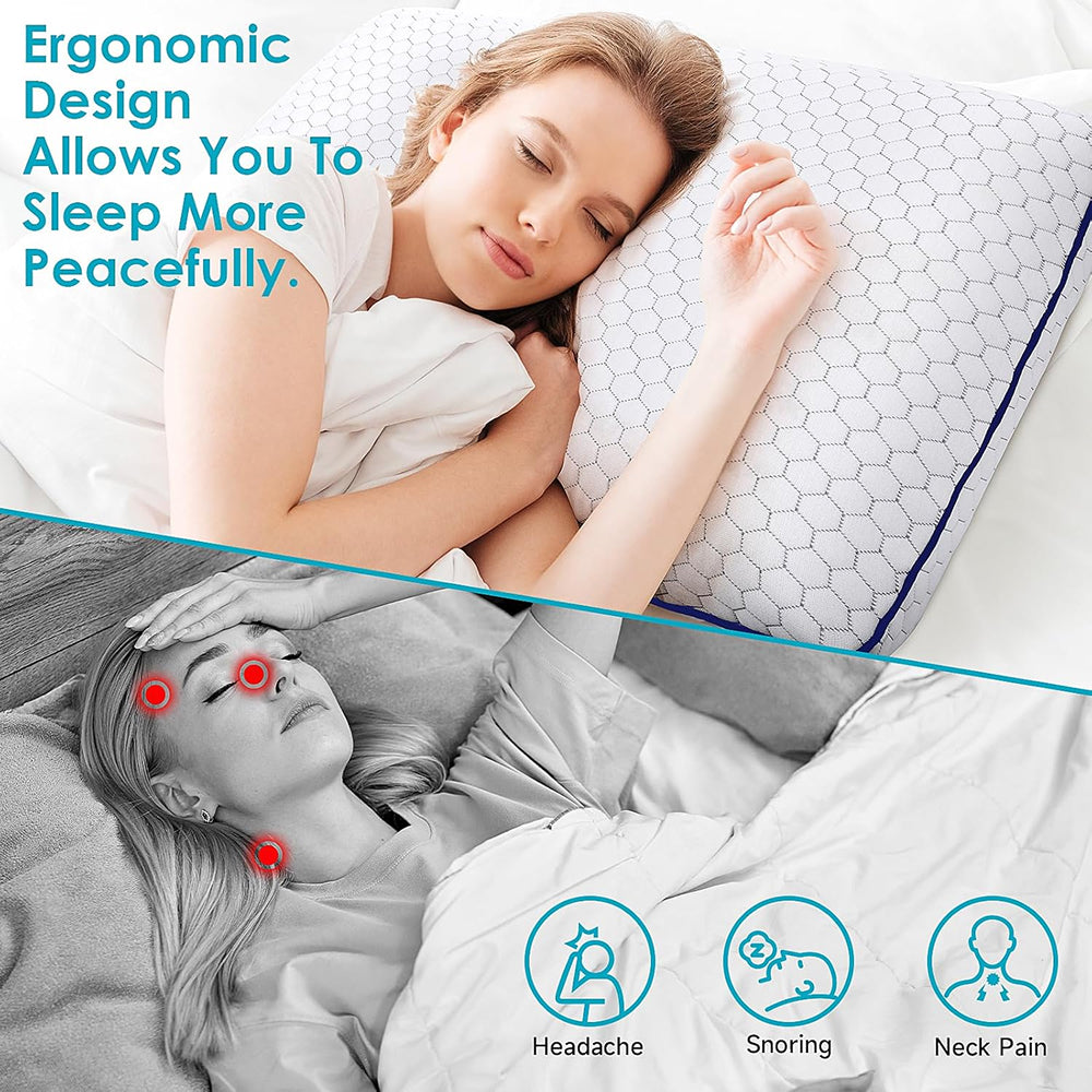 GeliPillex Cooling Gel Memory Foam Pillow | Bowlift