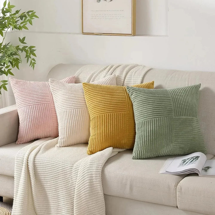 BowLift | VelvetEase – Soft Corduroy Cushion Covers