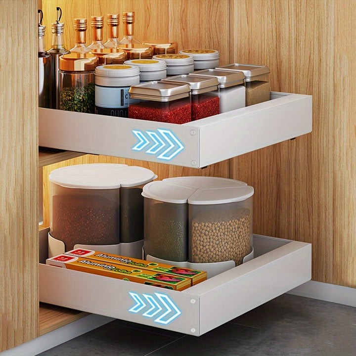 BowLift | Lina Pull-Out Kitchen Cabinet Organiser – Space-Saving Sliding Pantry Storage Rack