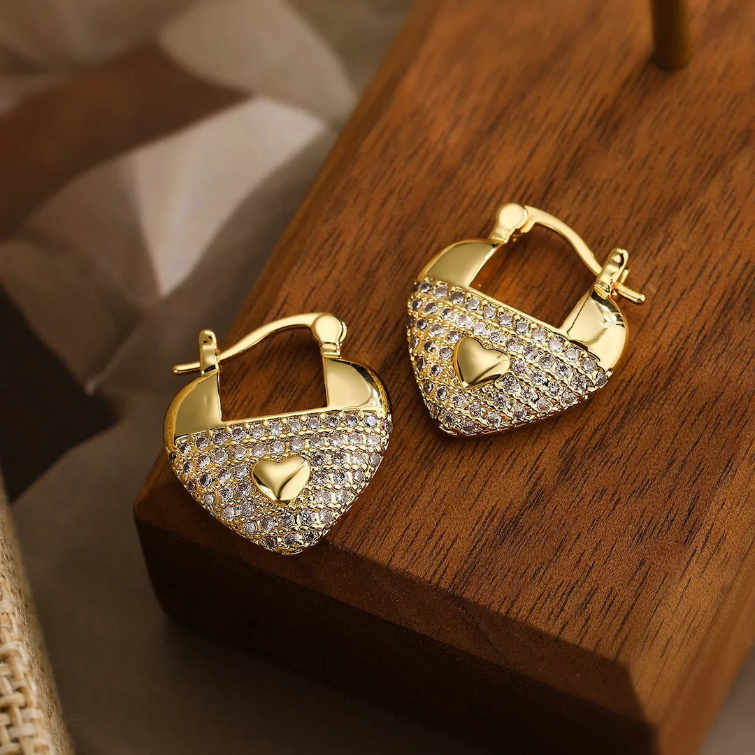 BowLift | Glamorous Diamond Heart Earrings