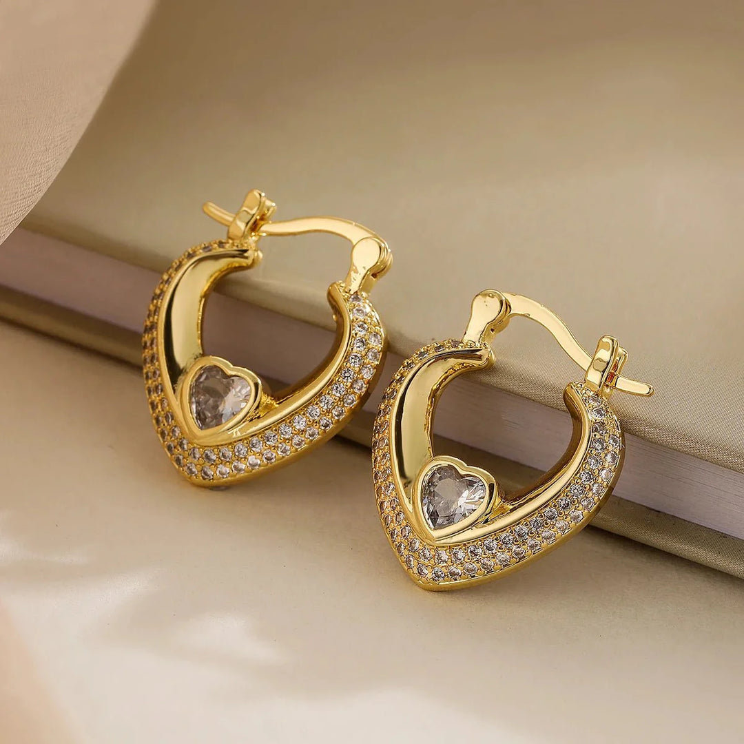 BowLift | Glamorous Diamond Heart Earrings