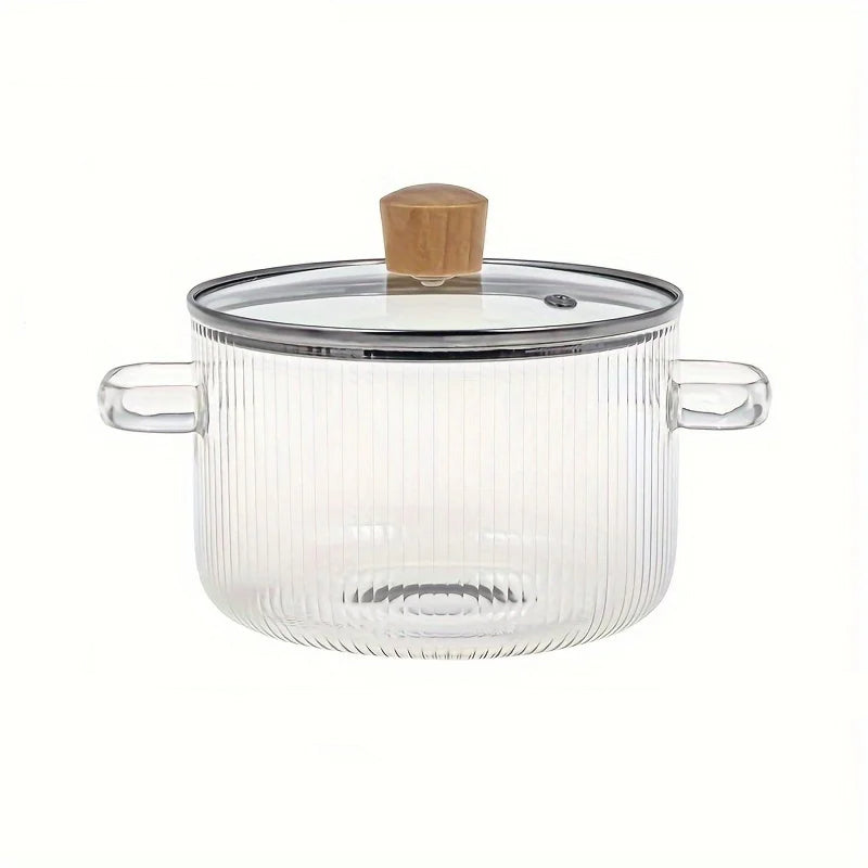 Glass Cooking Pot With Lid Heat-Resistant Borosilicate Glass Pot | Bowlift
