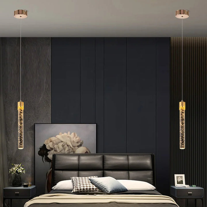BowLift | Glass Pendant Lamp in Cylindrical Shape - Lustreau