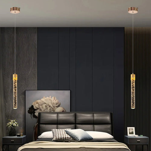BowLift | Glass Pendant Lamp in Cylindrical Shape - Lustreau