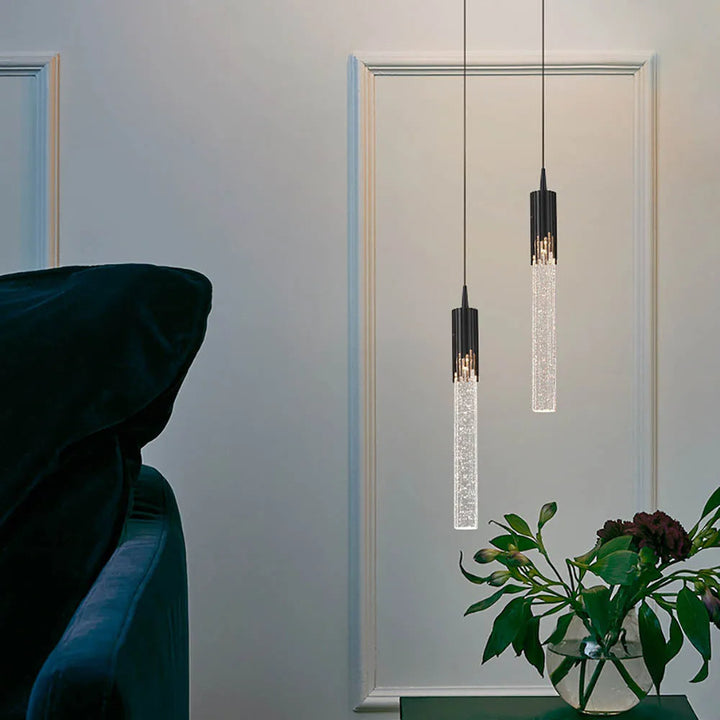 BowLift | Glass Pendant Lamp in Cylindrical Shape - Lustreau
