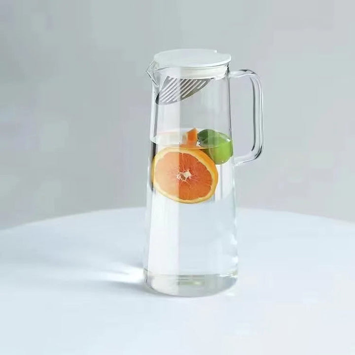 Glass Pitcher with Lid Easy Clean Heat Resistant Glass Water Jug | Bowlift