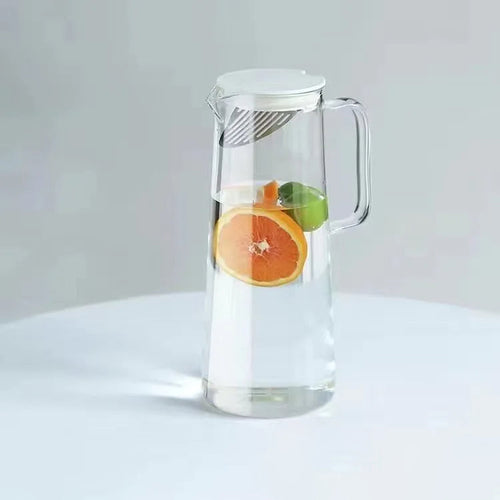 Glass Pitcher with Lid Easy Clean Heat Resistant Glass Water Jug | Bowlift