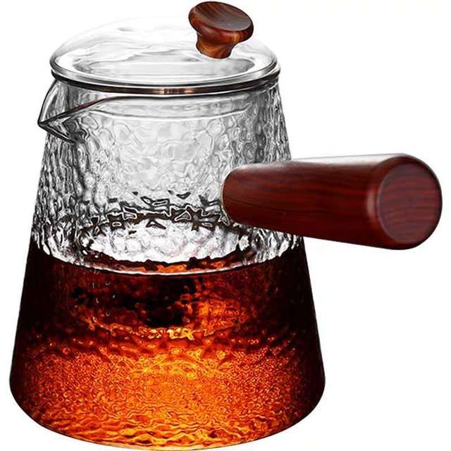 Glass Pot Filter Wood Handle Tea Ceremony Transparent Teawear Sets | Bowlift