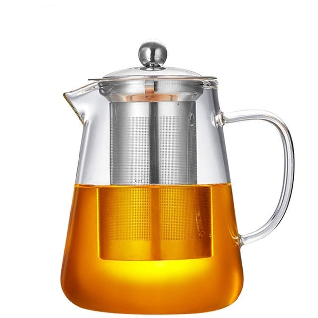 Glass Teapot Wood Handle Tea Ceremony Transparent Set Cup | Bowlift