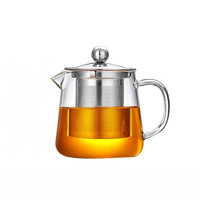 Glass Teapot Wood Handle Tea Ceremony Transparent Set Cup | Bowlift