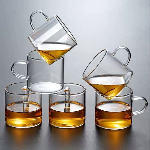 Glass Teapot Wood Handle Tea Ceremony Transparent Set Cup | Bowlift