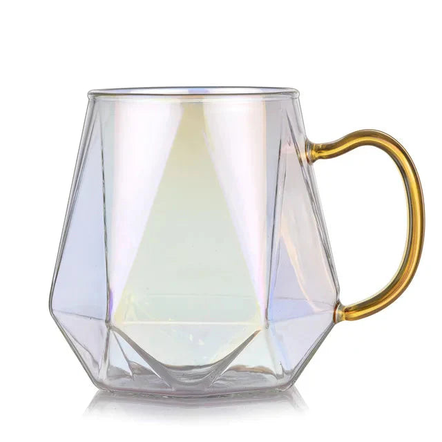 Glass Water Bottle Kettle Gradient Diamond Shaped Water Kettle Water Cups | Bowlift