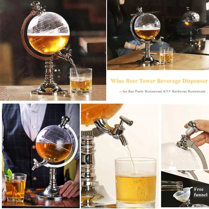 Globe Decanter Drink Dispenser Home Bar Liquor Dispenser Decanter | Bowlift