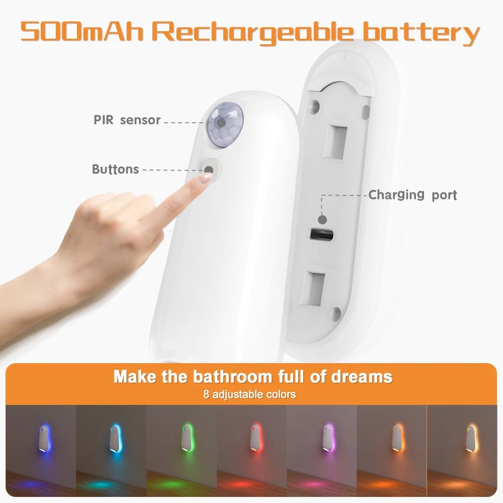 BowLift | GlowBowl Motion – Motion Detector Toilet Light with 7 RGB Colors