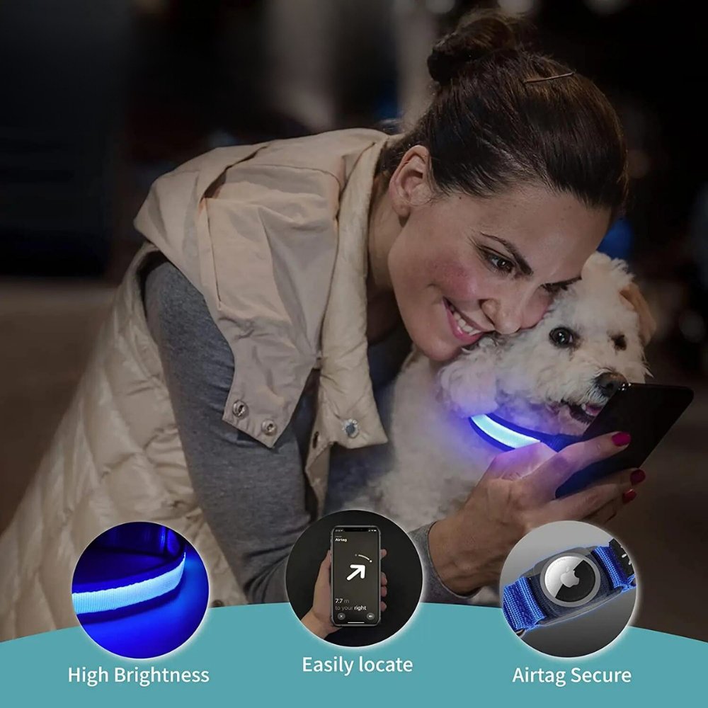 GlowGuard • AirTag Dog Collar - AirTag Dog Collar - BowLift