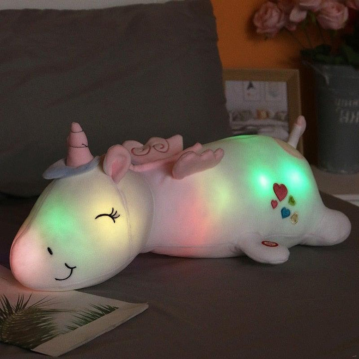 BowLift | Lunacorn Glowing Unicorn | Cuddly Plush Friend | Rainbow LEDs | Perfect Gift for Children