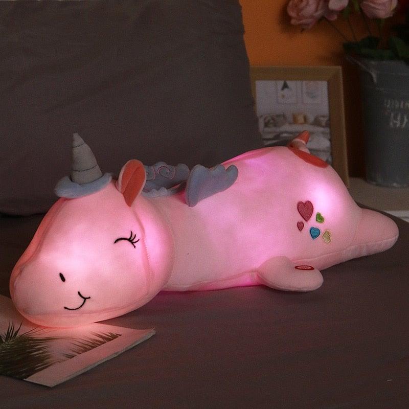 BowLift | Lunacorn Glowing Unicorn | Cuddly Plush Friend | Rainbow LEDs | Perfect Gift for Children